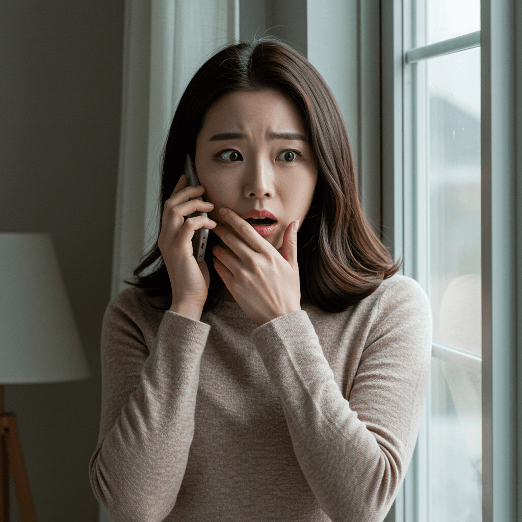 보이스피싱 관련 전화 장면
